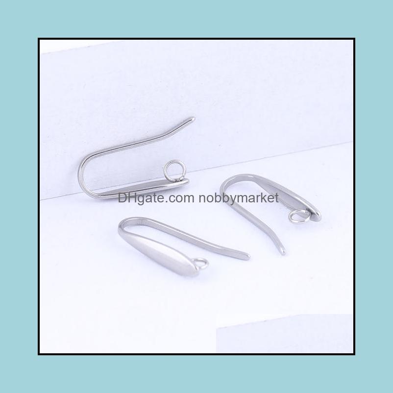 

40Pcs Hypoallergenic Earrings Hooks Stainless Steel Diy Rose Gold Plated Black Ear Wire For Earring Jewelry Making Components Drop Delivery