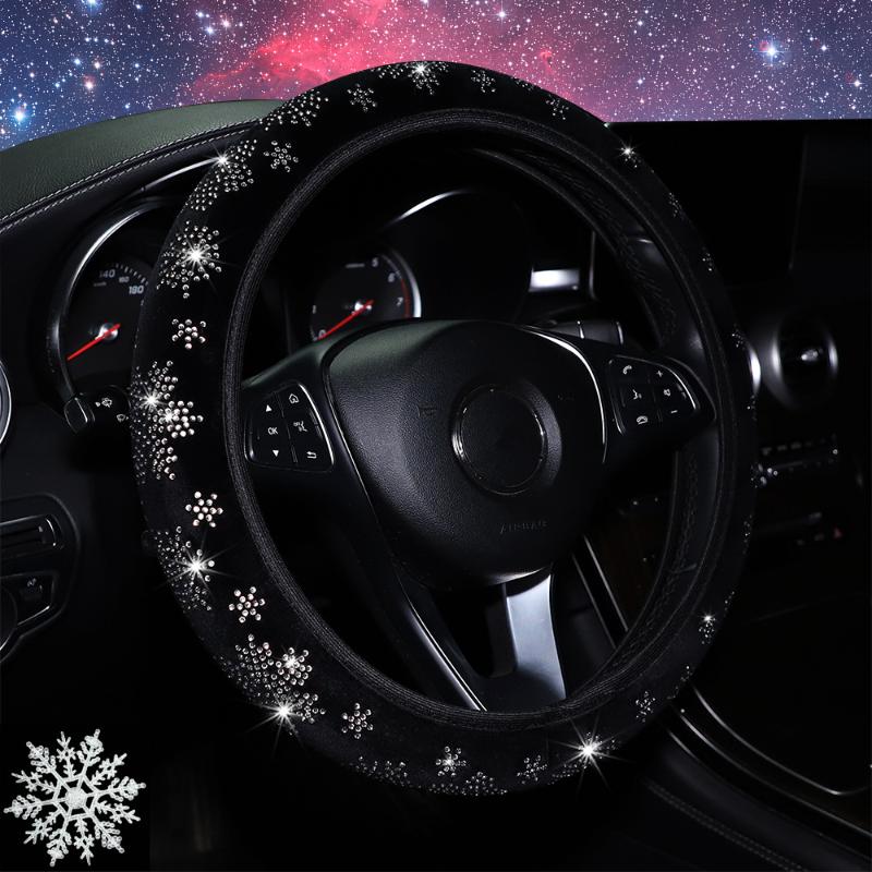 

Steering Wheel Covers Automobile Cover Type Non Inner Ring Snowflake Inlaid Elastic Handle GlovesSteering