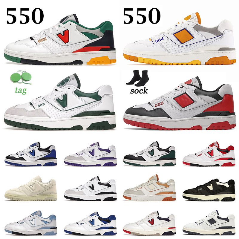 

Newbalance 550 550s Casual shoes for men womens white Natural Green n550 b550 bb550 grey Cream Black UNC Burgundy Purple mens sports sneakers trainers, B14 36-45 unc