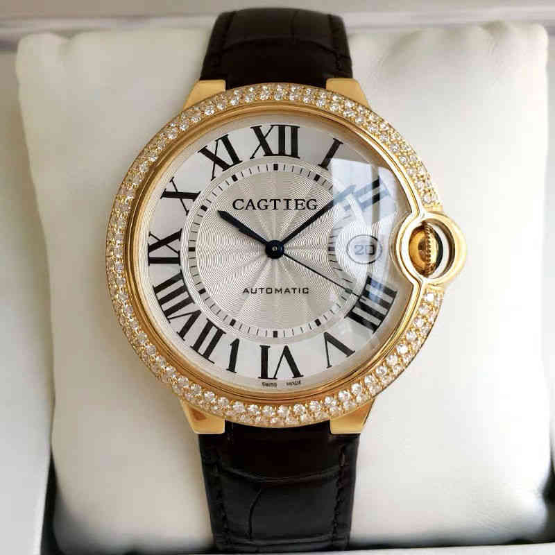 

watches for men luxury carter wathes Red Same Diamond Mens Mechanical Pair of Lovers' Women Blue, Tuhao gold - black strap - men's quartz