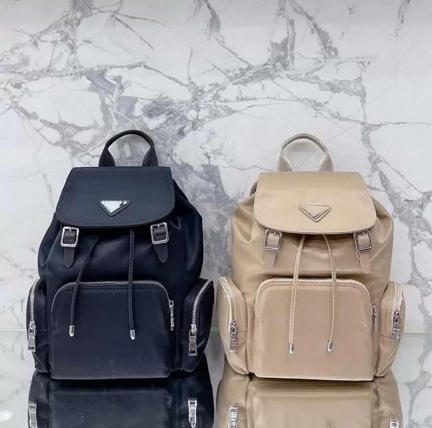 itzy ritzy dream backpack Designer Backpack Shoulder Bags Unisex Nylon Handbags Black Hardware Back Pack Triangle Sign Metal Zipper HighQuality W
