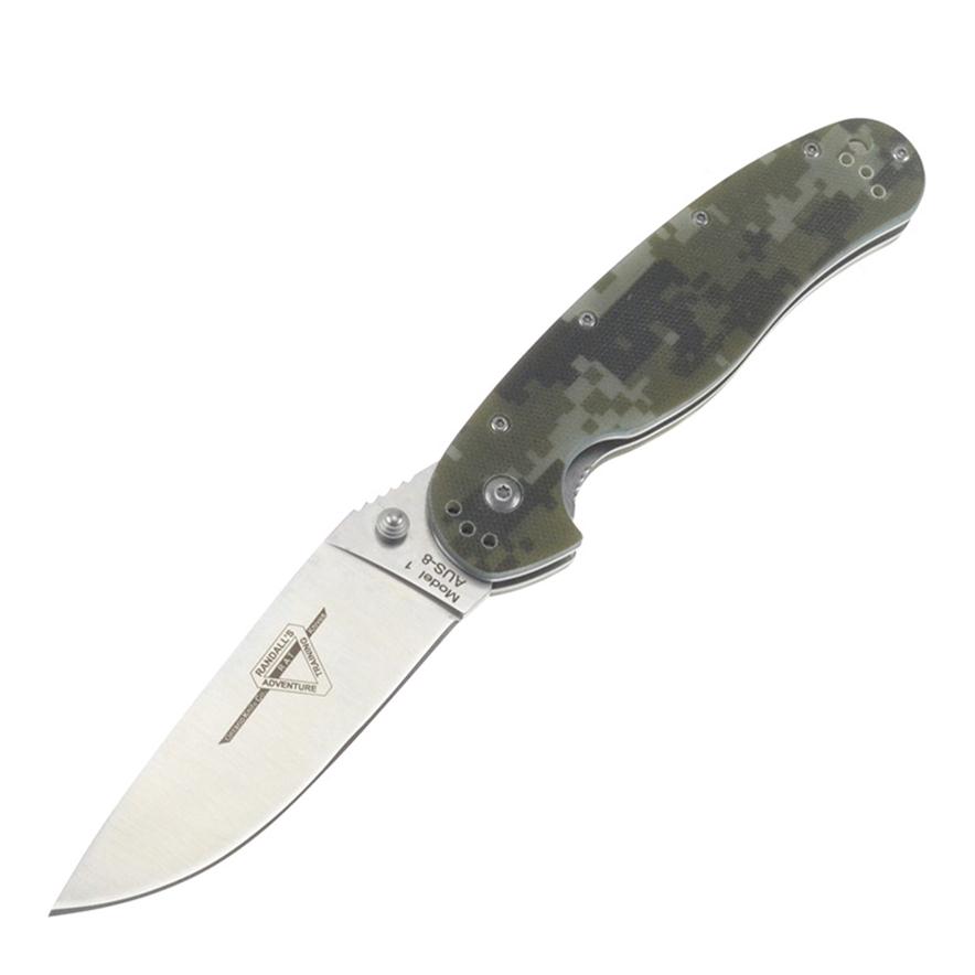 

Ontario RAT Model 1 tactical Folding Knife high quality AUS-8 sharp blade G10 handle OEM camping survival knives217o