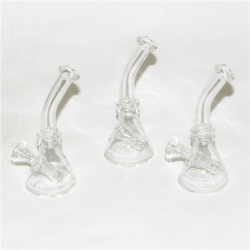 

Hookahs Glass Bong Water Pipes with 10mm Bowl Oil Rig Small Bubbler mini beakers glass dab rigs bongs