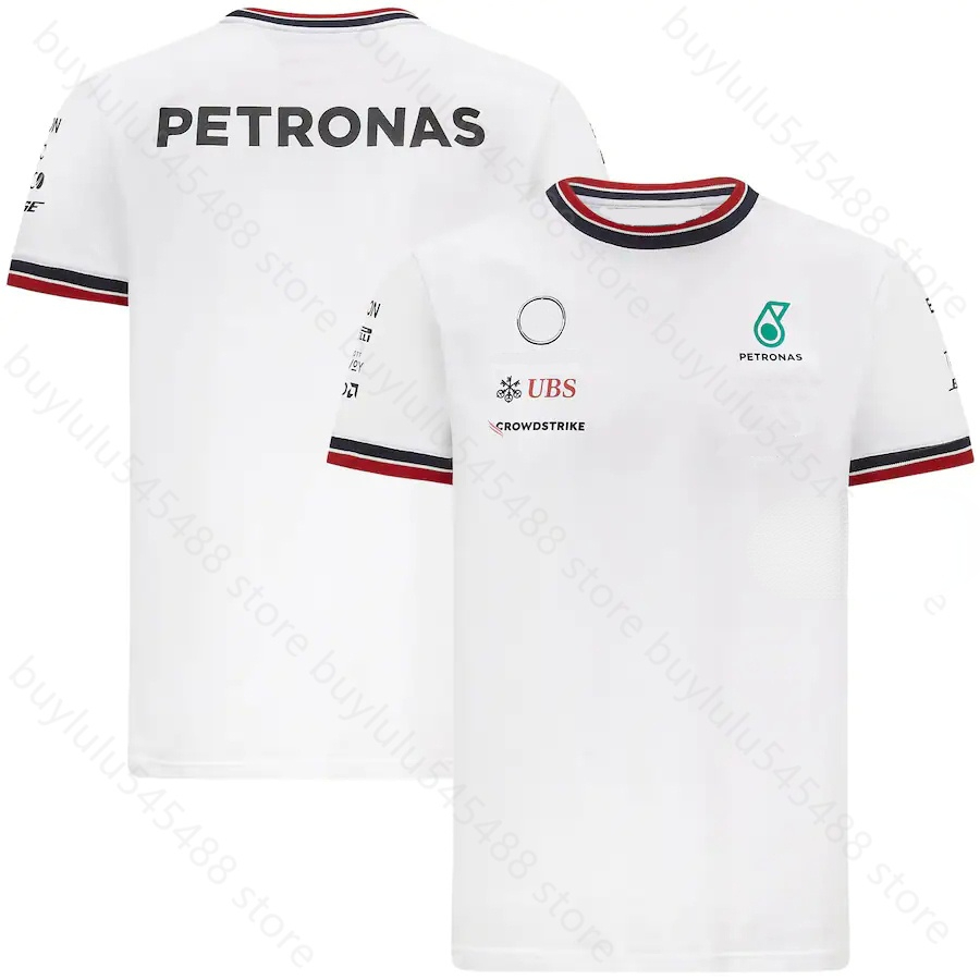 

2022 New F1 Formula One Racing Team t Shirts for Mercedes Benz Petronas Motorsport Men' Breathable Casual Short Sleeve Summer Car Fan Jerseys, White