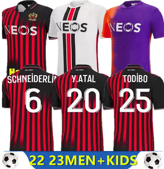 

22 23 OGC Nice FC soccer jerseys DELORT MELOU GOUIRI 2022 2023 OGCNice football shirts DOLBERG DANTE KAMARA ATAL maillot de foot home away third ATAL Kluivert Stengs, Blue