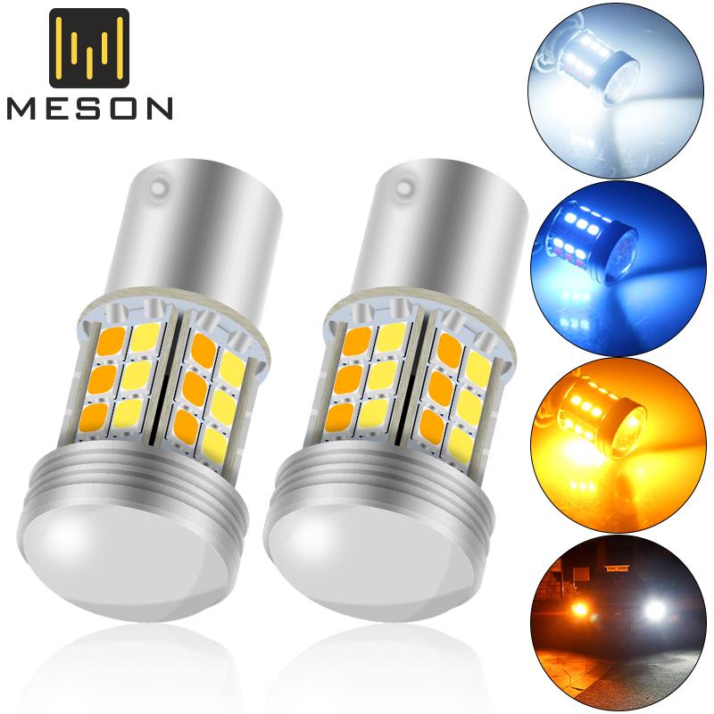 

Emergency Lights 2x T20 7443 W21/5W T25 3157 P27/7W 1157 BAY15D P21/5W Dual Color Led Bulb Car Turn Signal Lamp Brake Switchback Light