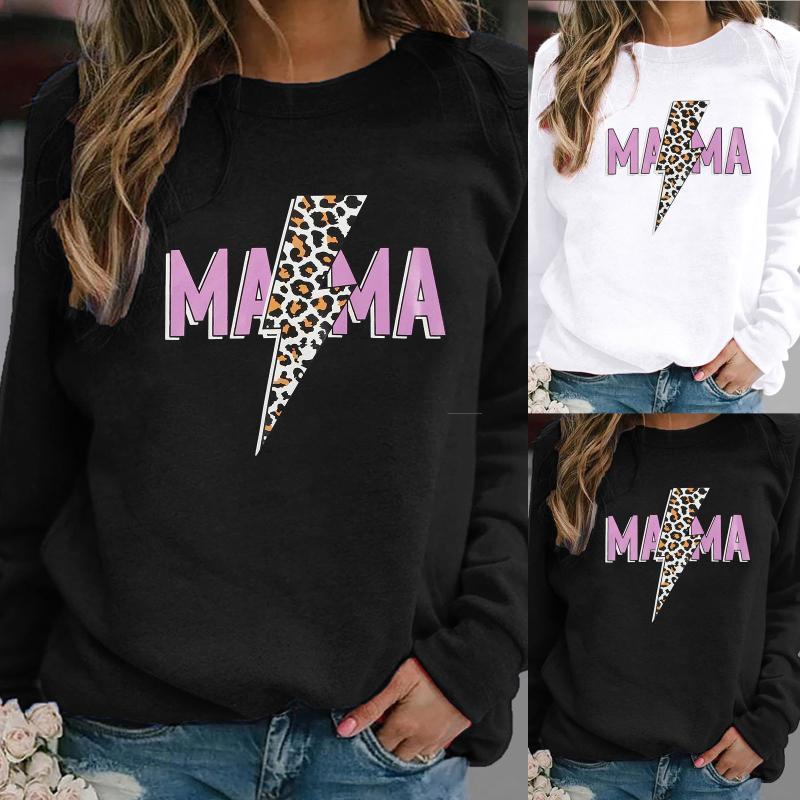 

Sudadera Oversize Mujer Autumn Women Casual Print Long Sleeve Sweatshirt Pullover Shirts Top Blouse Femme 10.21 Women' Hoodies, Bk