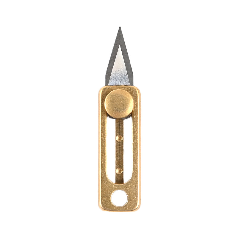 

1Pcs Allvin Mini Brass Package Opener Knife, EDC Tiny 1.25" keychain Knife, Knifes Weight 0.35oz Portable Multifunction Tool