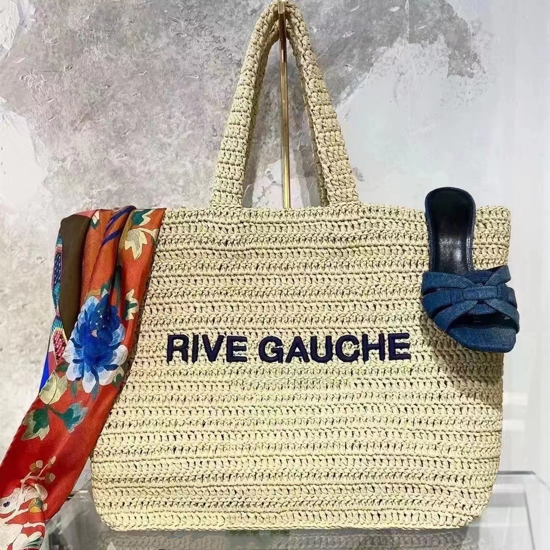 

Woven Classic Shopping Bag Women Handbags Purses Designer Fashion Trend Summer Beach Large Tote Canvas Shoulder Bags Letter Crossbody, Select color