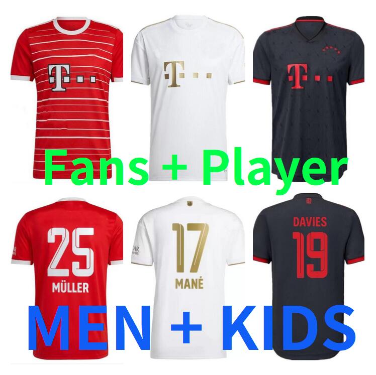 

DE LIGT MANE GRAVENBERCH soccer jerseys 21 22 23 SANE BAYERN MUNICH COMAN MULLER DAVIES KIMMICH football shirts Men Kids kit 2022 2023 uniforms fans Player version