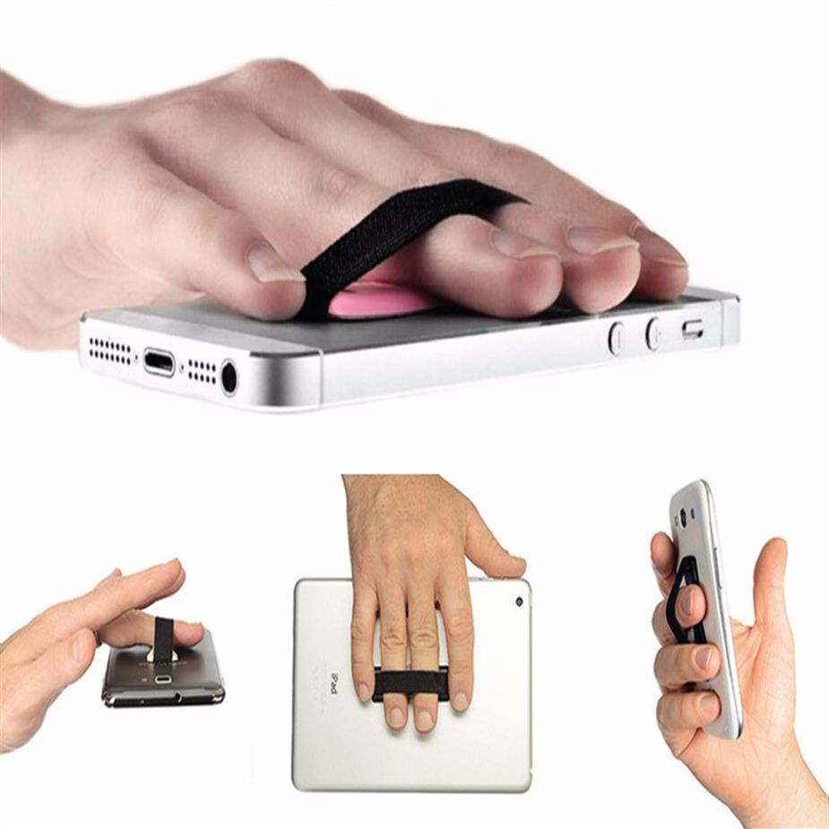

elastic band stuck to mobile phone & strap Touch Holder Finger Ring handle device sling grip for iphone 8 X Cellphone 300ps264I, Mixed color