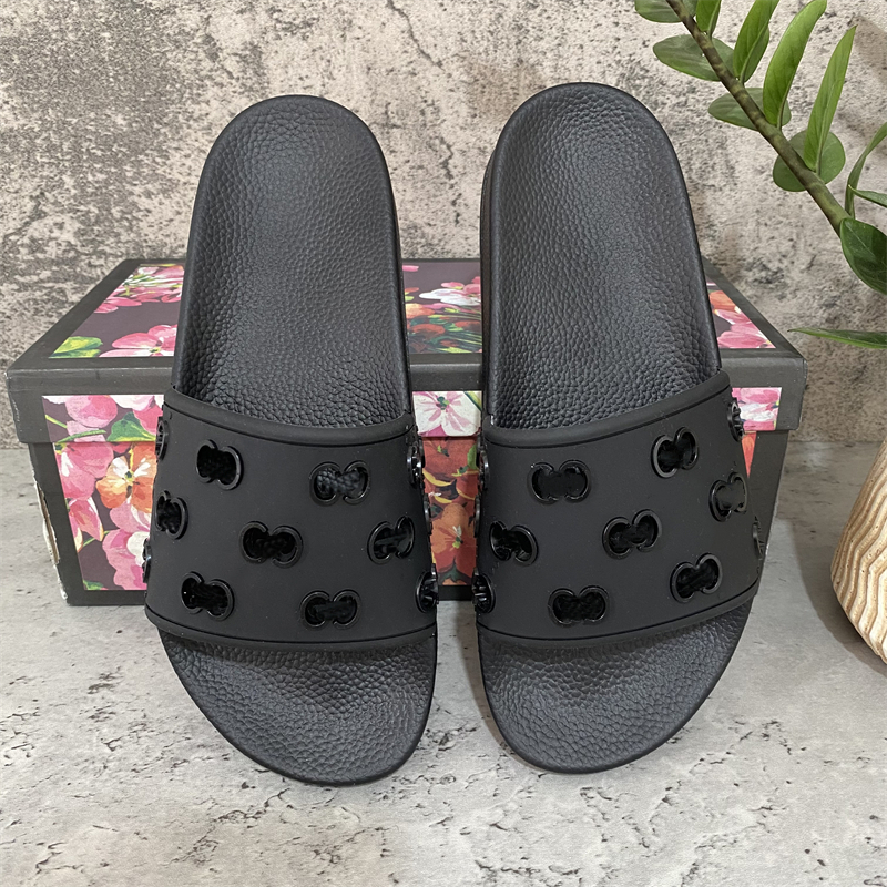 

Designers Womens Slippers Slide Fashion Luxurys Floral Summer Beach Slipper Rubber Flats Sandals Loafers Gear Bottoms Mens Sliders EUR 36-47