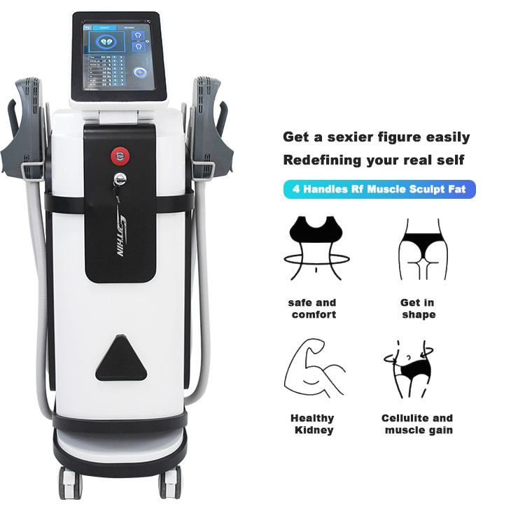 

Hot Four Rf Handles Arms Body Muscle Ems Infrared Ultrasonic Slimming Machine