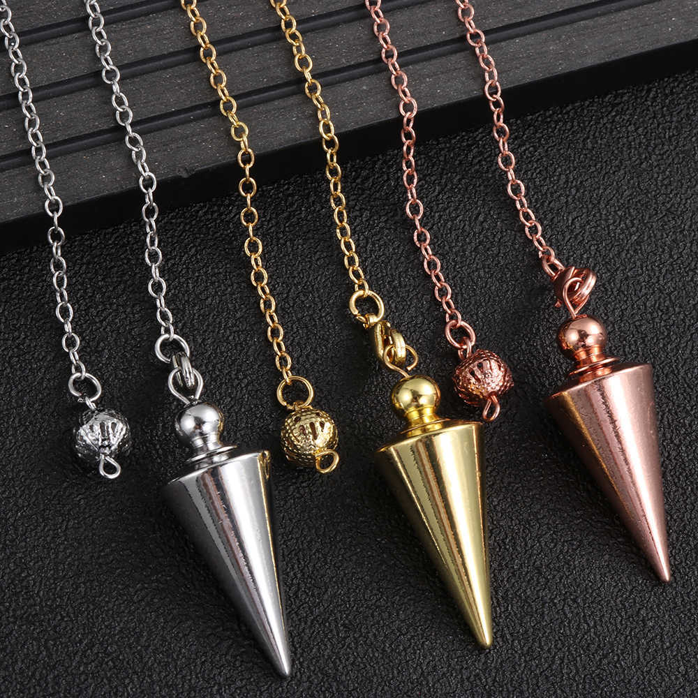 

Stone Quartz Rock Choler Crystal Natural Hexagonal Pointed Reiki Chakra Pendant Pendulum for Unisex Jewelry Accessories