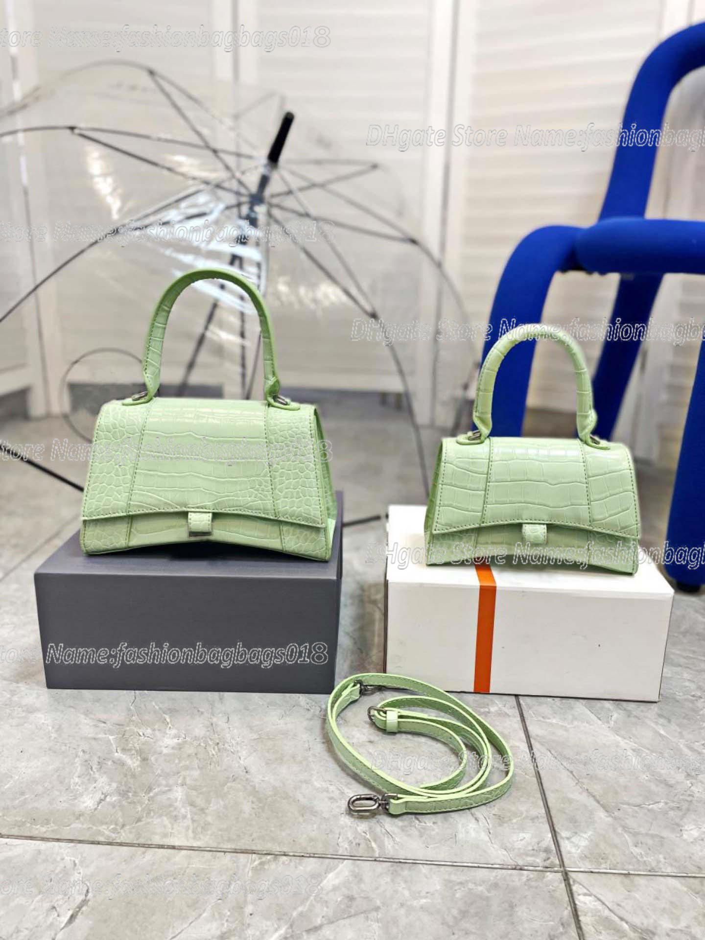 

22 Classic Designer Hourglass Bag Crocodile Pattern Ladies Luxury Handbag Leather Hour glass Women Totes Crossbody Tote