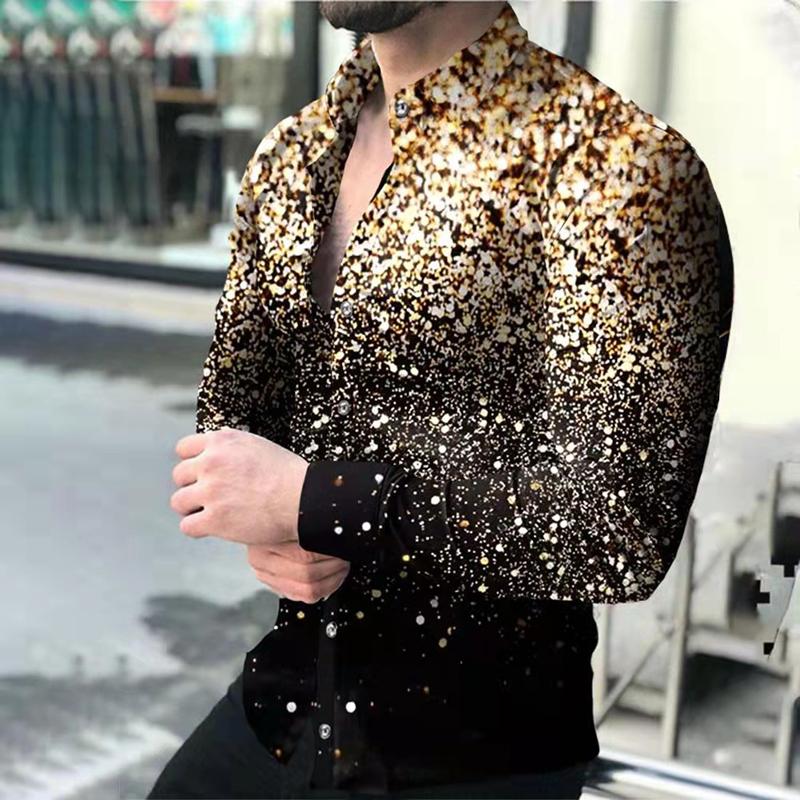 

Men' Casual Shirts Men Long Sleeve Shirt Floral Male Blouse Spring Summer Tops Clothes Camisa Masculina Slim Fit Oversized ShirtsMen, 003