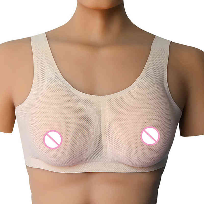 

Realistic Silicone Chest Shemale Tits Huge Fake Breast Forms Sissy Boobs Transgender Crossdressering Cosplay Costumes Drag Queen H220511