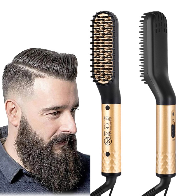 

Multifunctional Hair Straightener Brush Professional Hair Comb Brush Beard Straightener Electric Comb Straightener Hair Comb 220613