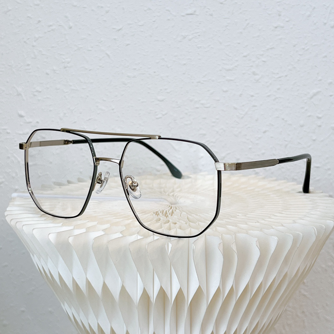 

2022 new double beam gray sunglasses metal frame toad frame men and women trend ultra-light flat mirror