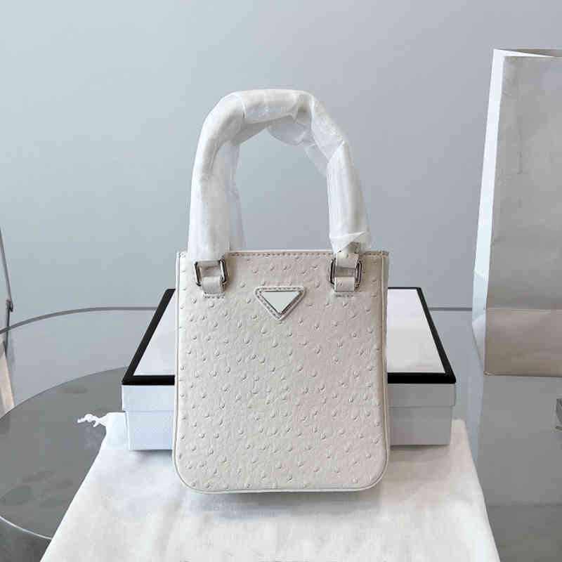 

Small Tote Women Handbag Ostrich Pattern Leather Designer Crossbody Bags Female Hobo Purses 20510 8UVF, Black