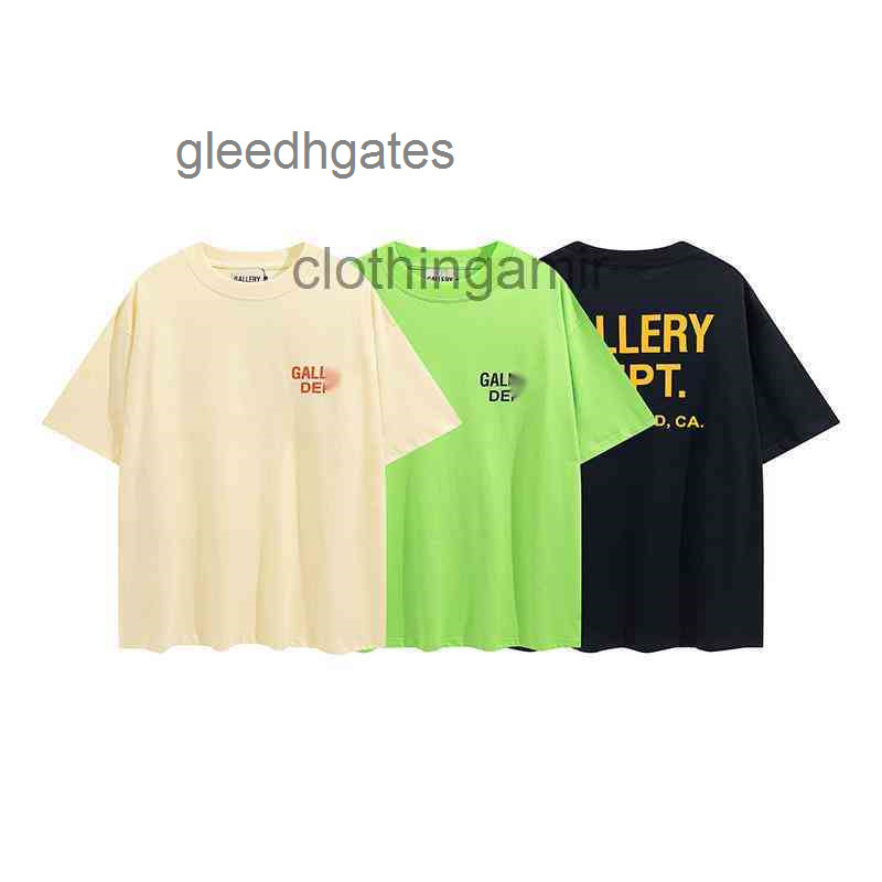 

T shirts designer Mens Sweaters 2022 Gallerydepts Mens Sweaters Fashion Brand Alphabet Printing Same Round Neck Short Sleeve Tshirt for Men Women LQS, Yellow