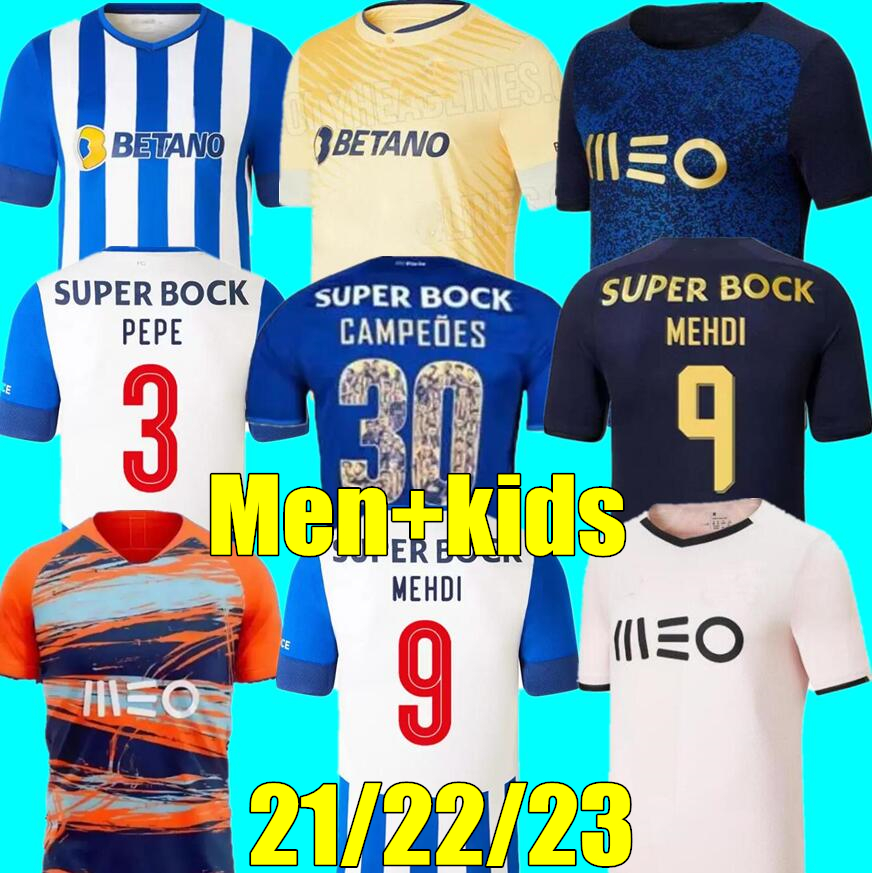 

21 22 23 Porto soccer jersey home away third 2022 2023 Sergio Mehdi Luis Diaz Evanilson PEPE football shirt Otavio men kids kit maillots Martinez Mateus VITINHA PEPE, 22/23 adult home