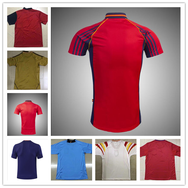 

final 1994 1996 2008 2010 2012 Spain retro soccer jersey FABREGAS XAVI LUIS ENSRIQUE XAVI ALONSO Iniesta PIQUE TORRES camiseta de fútbol, 2019 vest