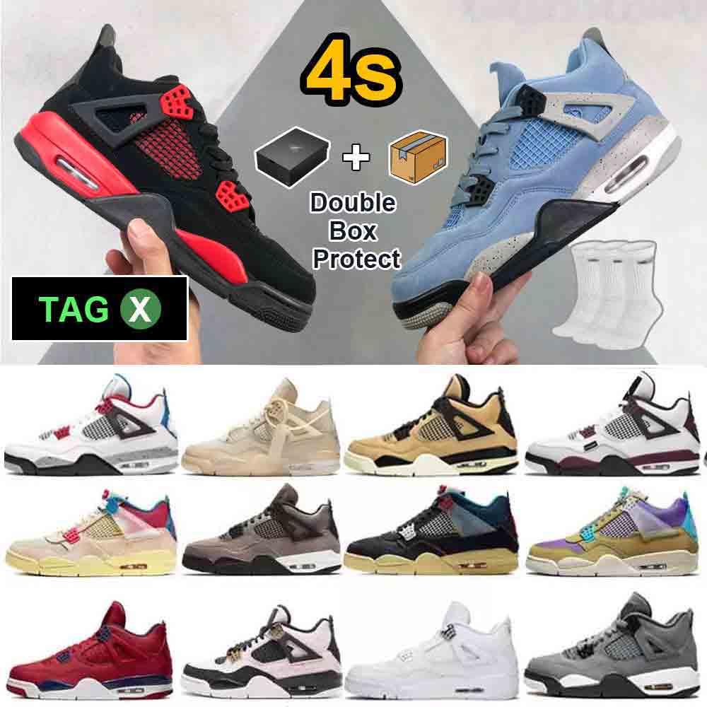 

Jumpman 4 4s Mens Basketball Shoes Sneakers 2022 Sail Rebellionaire Heritage University Blue Fire Red Oreo Bred Black Cat Dark Mocha White Cement Sports Trainers, Color (29)