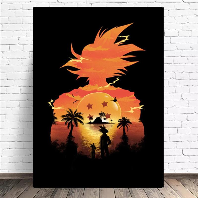 

Paintings Anime Goku Landscape Art Poster Modern Hd Prints Canvas Painting Wall Pictures Home Decoration Modular For Living Room Bedroom