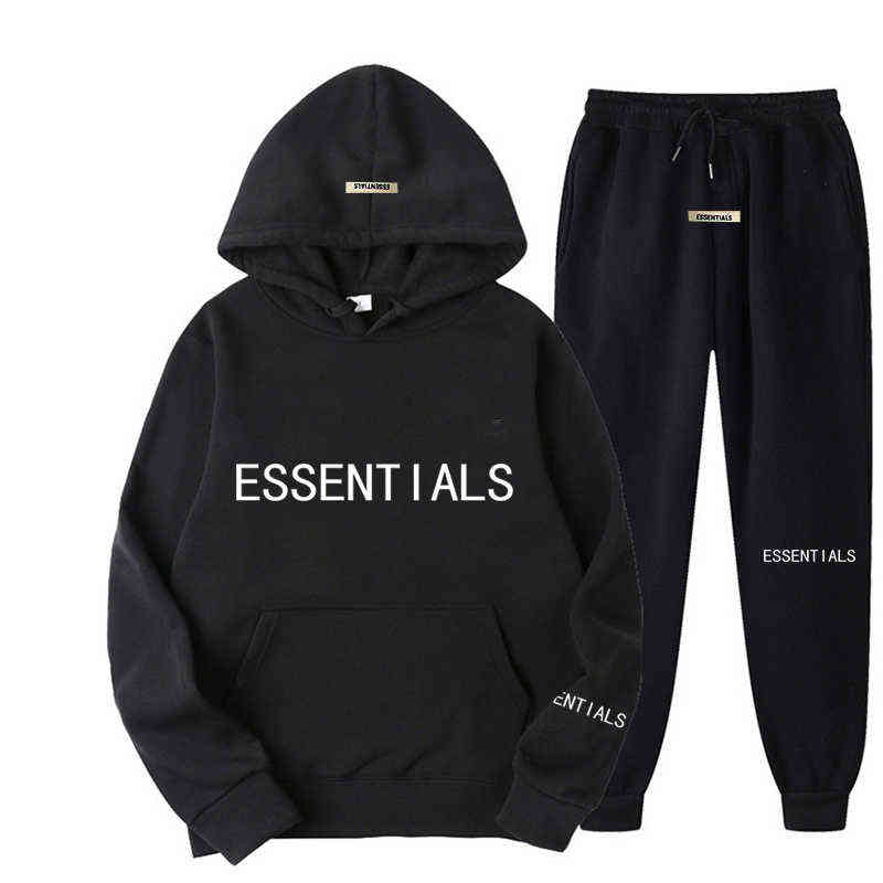 

Suit Essentials Autumn Cotton Winter Men Women Pure Hooded Sweatshirt Couple Jogging Sweatshirts