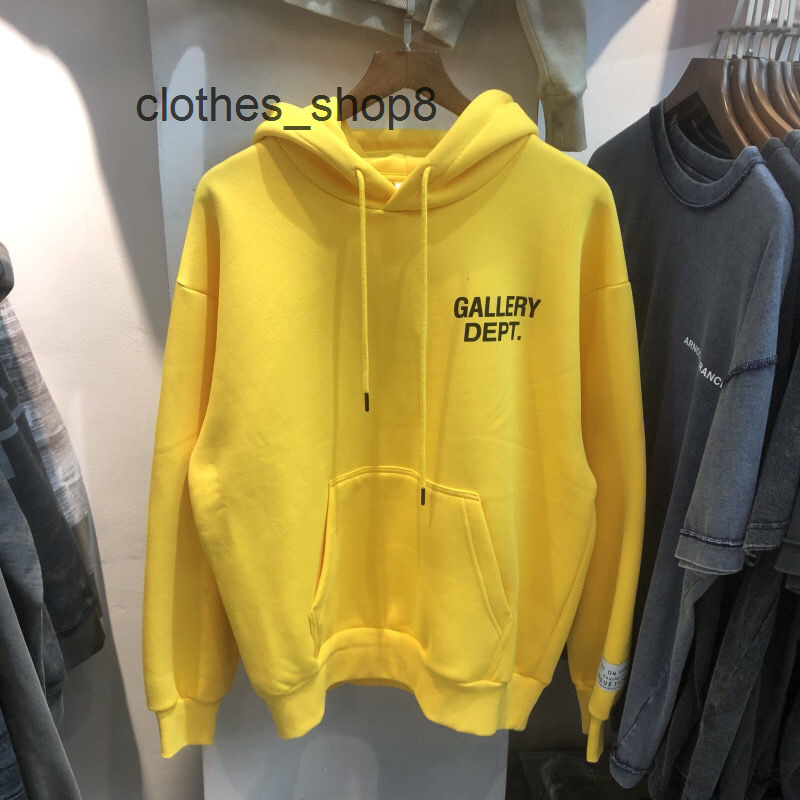 

designer Hoodies Men's Sweaters Gallerydept fashion brand autumn winter men's and women's Plush Hoodie couple loose hip hop Hoodie Jacket, Yellow