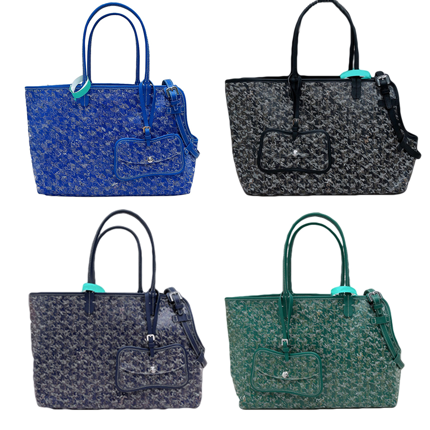 

chien gris bag pet carrier trunks bags goyar small dog cat valise bag waterproof premium leather carrying handbag for outdoor, I need see other produt