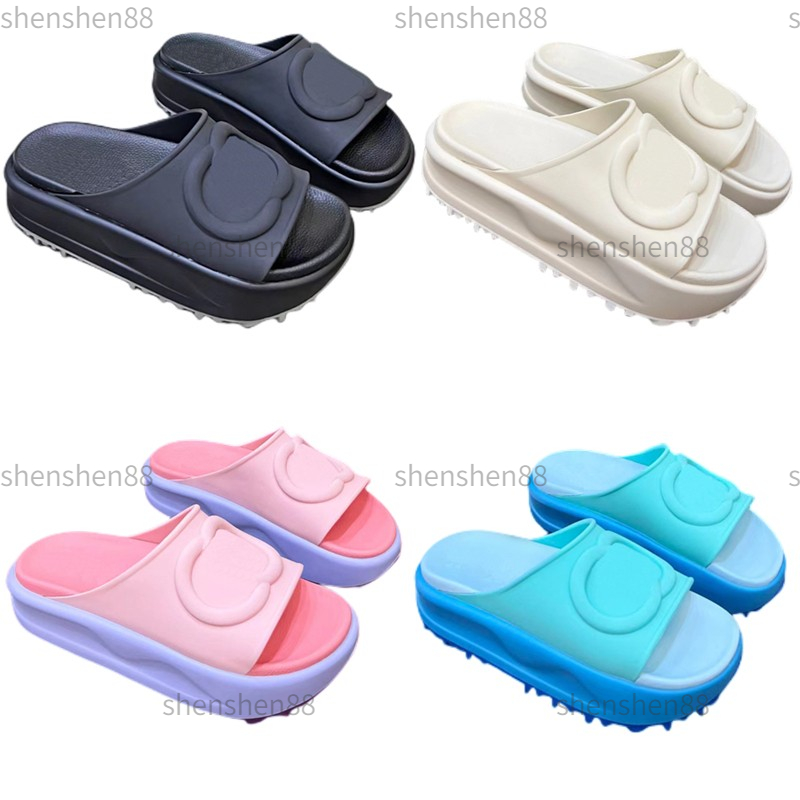 

'10-15 days Delivered' Slipper Designer Sandal Lady Slides platform wedge rainbows summer slippers for fashion ladies Rubber Beach shoe