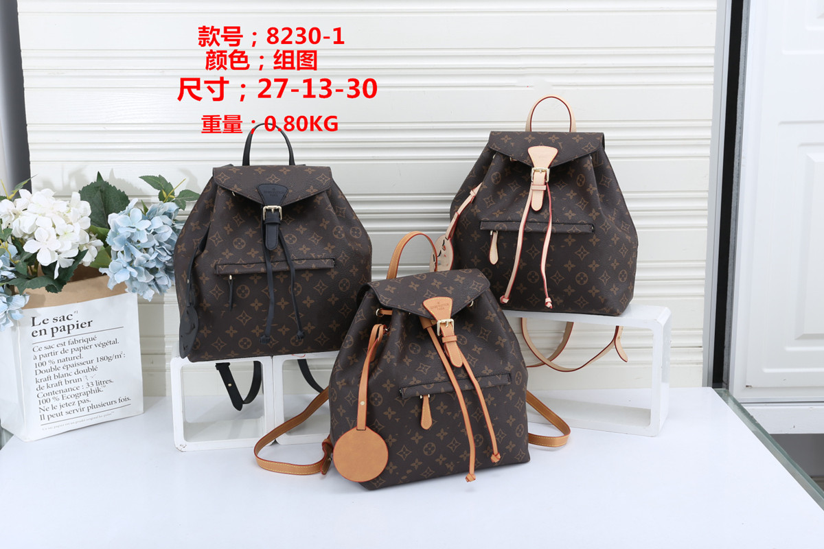 

GGs LVs louiseity viutonity LOUISS VUTTONS Sperone Montsouris Backpack Women Schoolbag Men Satchel Leather Shoulders Bag Lady Mobile Phone Purse, Pink