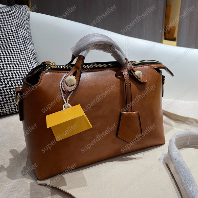 

Fashion Letter Boston Bag Designer Tote Women Handbag Crossbody Shoulder Bags High Quality Oil Wax Leather Wallet Purse Pochette Clutch, Increase feight