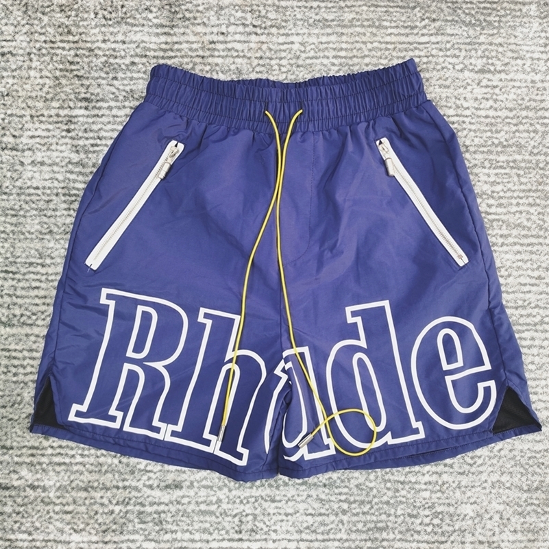 

Rhude RH Shorts pill zipper shorts casual sports basketball pants 220704