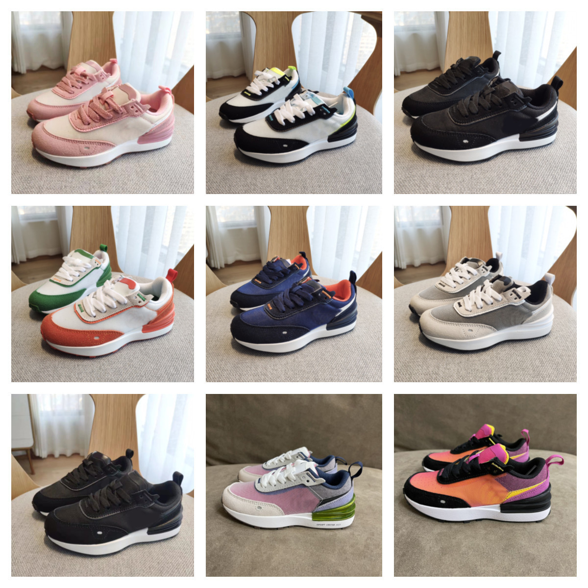 

Luxury designer Waffle one kids running shoes Electric Green Black Scream baby youth casual shoes Coconut Milk Active Fuchsia boys girls trainers sports sneakers, 1276278