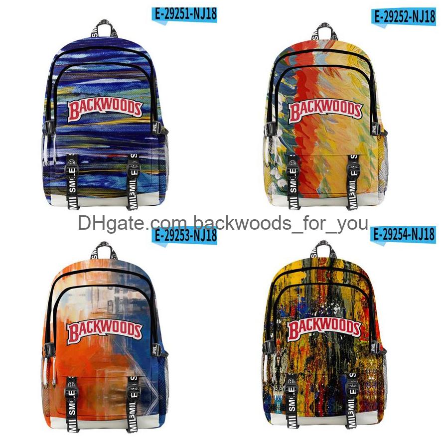 

Outdoor Bags Backwoods Cigar Backpack Oxford Fabric Material 1pc Backwood Print Bag Laptop Shoder School Travel For Boys Men 18tqN, Customize