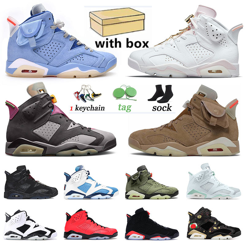 

Newest Air Jorden Sneakers Trainers Basketball Shoes 6 6s Jordon Bordeaux Gold Hoops UNC Singles Day Sports Men Women Carmine Alternate, C11 40-47 wheat