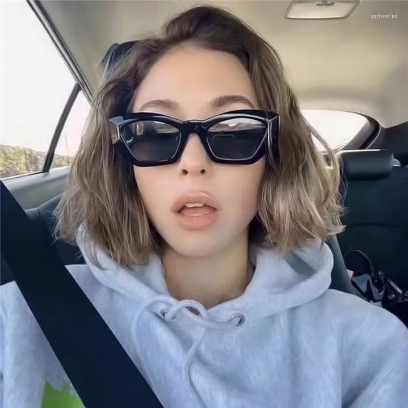 

Sunglasses Trendy Cutting Frame Shades Sun Glasses For Women Vintage Fashion Designer Wholesale UV400 Car DrivingSunglasses