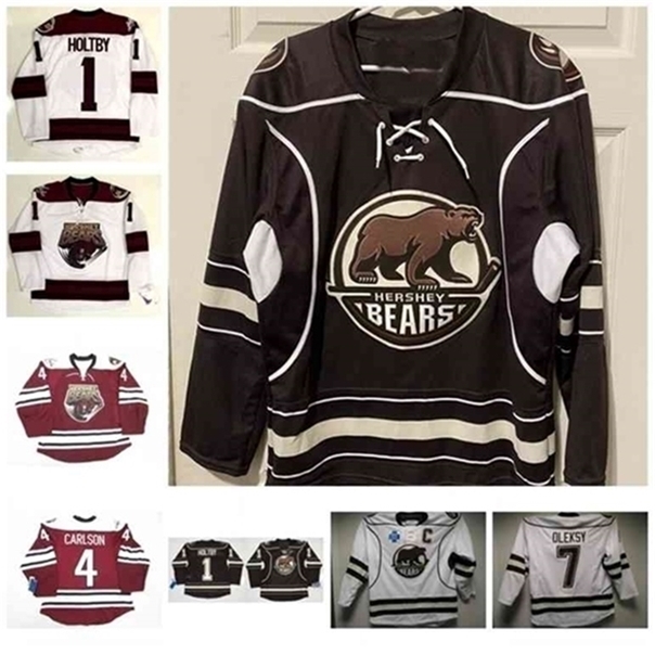 

C26 Nik1 40Nik1 tage Men Hershey Bear 1 Brian Holt than 7 Steve Oleksy 4 Carlson Hockey Jersey Customize any name and number Jerseys, As 5