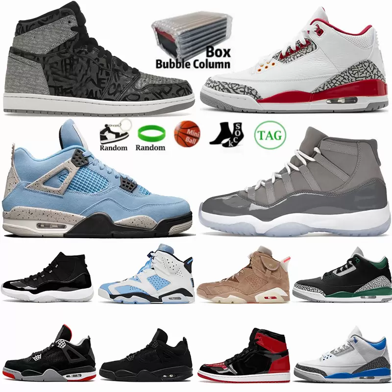 

Mens Basketball Shoes 1 1s Rebellionaire Patent Bred University Blue Jumpman 4 4s Black Cat 3 Cardinal Red Pine Green 6s UNC 11s Cool Grey Womens 11 Sneakers Trainers