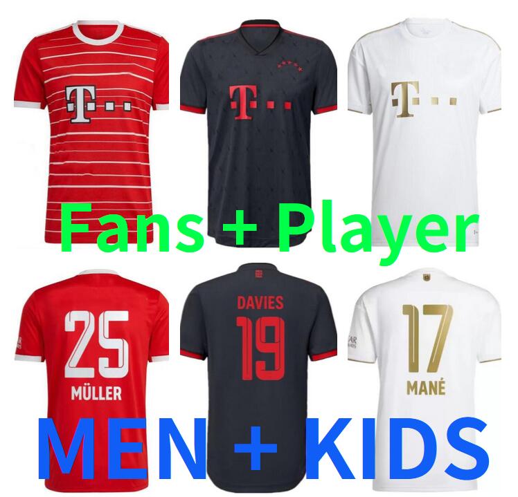 

DE LIGT MANE GRAVENBERCH soccer jersey 22 23 SANE BAYERN MUNICH COMAN MULLER DAVIES KIMMICH MUSIALA football shirts Men Kids kit 2022 2023 fans Player version, Kids size