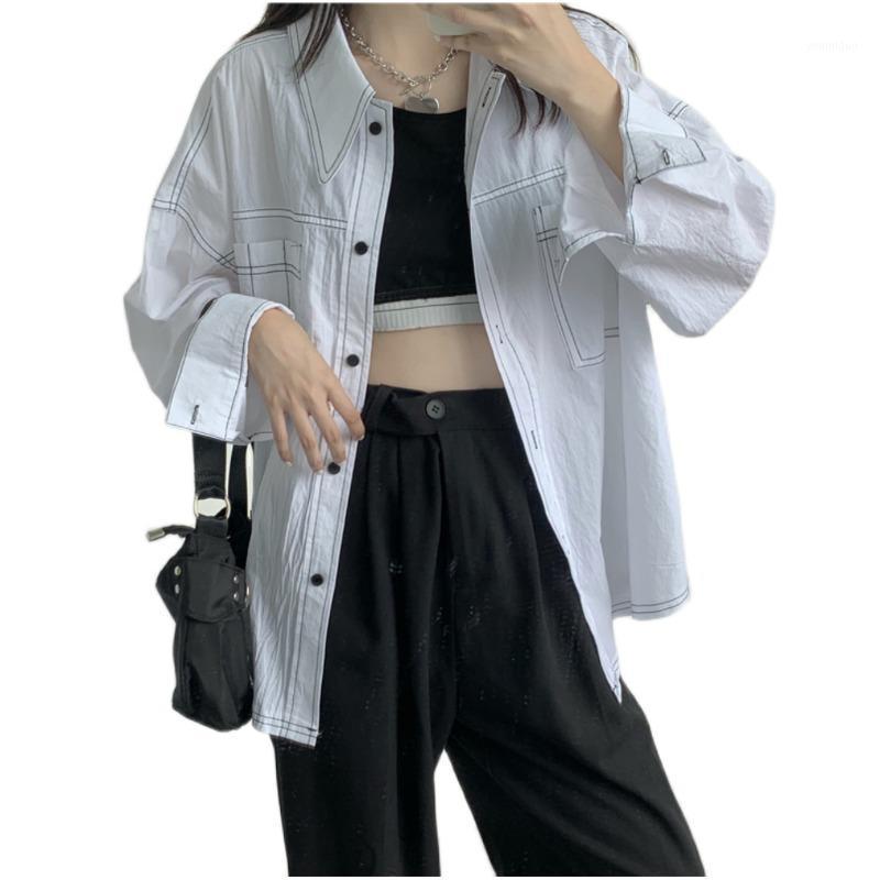 

Fy2579 2022 Spring Summer Autumn Women Fashion Casual Ladies Work Blouse Woman Overshirt Female OL Collar Women's Blouses & Shirts, White