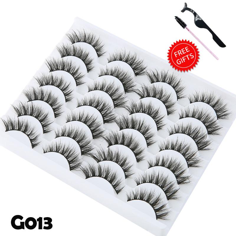 

False Eyelashes 5/8/14Pairs Natural Dramatic 3D Mink Lashes HandMade Fake Eyelash Extension Reusable Makeup Tool MaquiagemFalse
