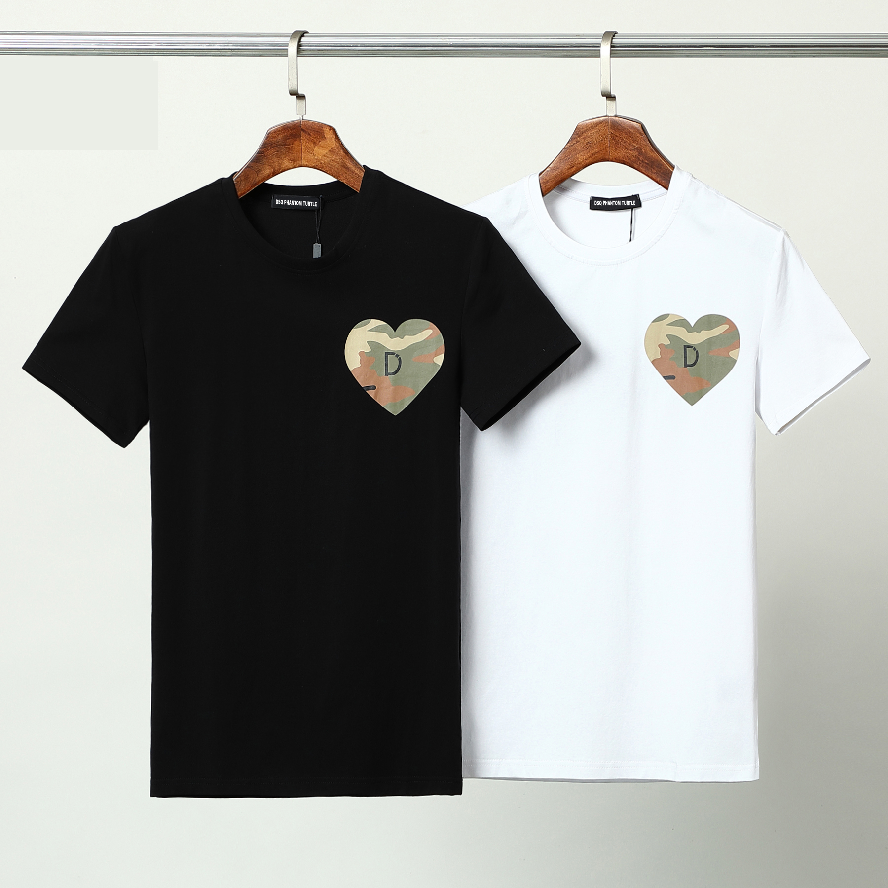 

DSQ PHANTOM TURTLE Mens Designer T shirt Italian Milan Fashion Logo Print T-shirt Summer Black White T-shirt Hip Hop Streetwear 100% Cotton Tops Plus size 6831