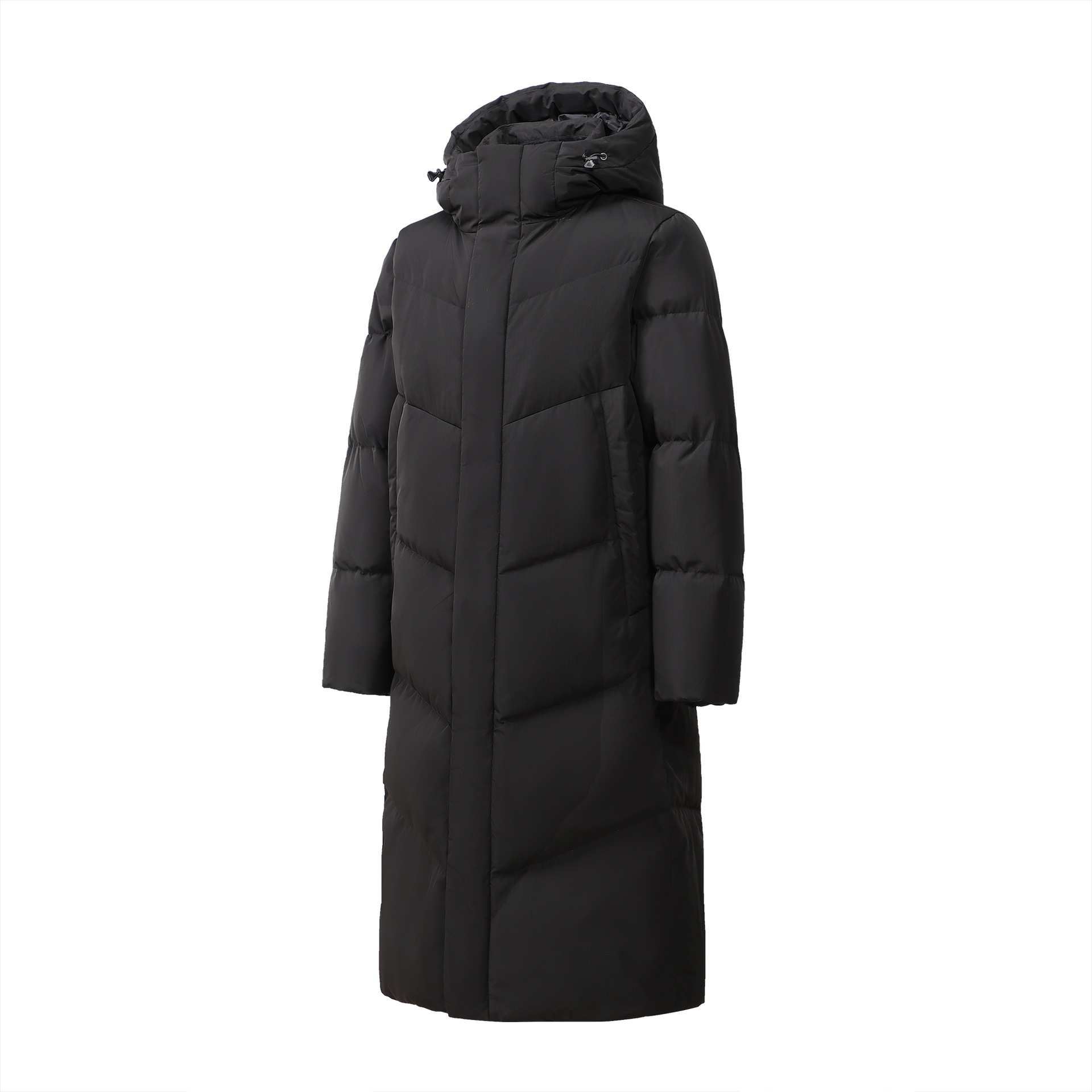 

Down Coat Style Parkas Jacket man Windbreaker Warm Zipper Jackets, Black