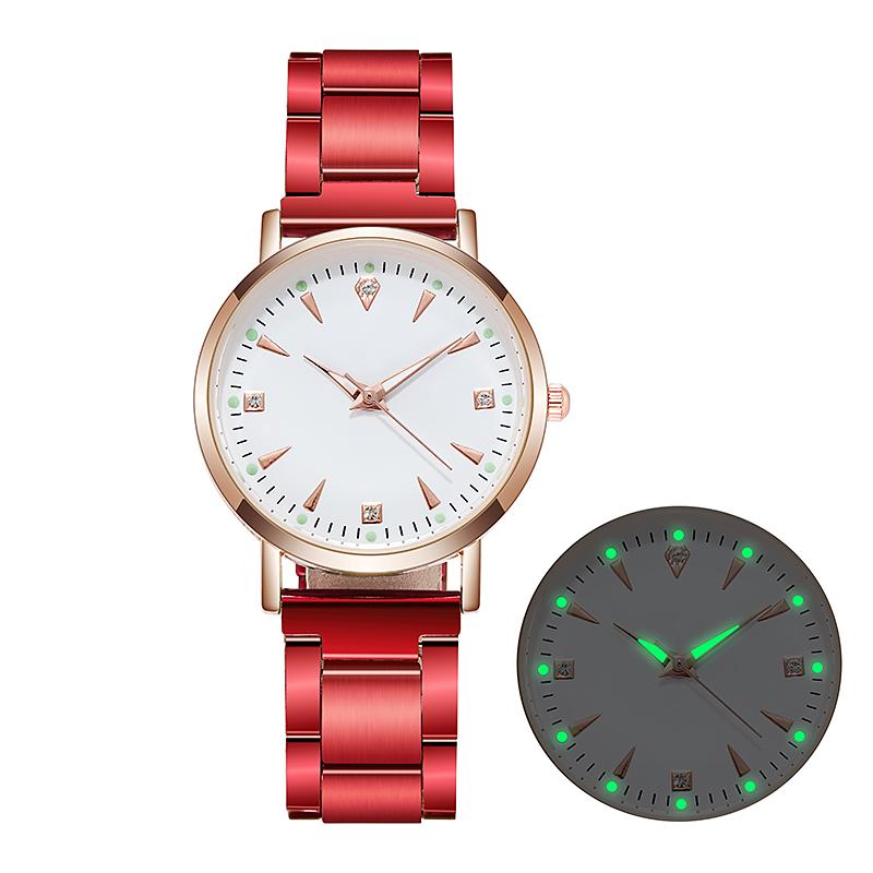 

Wristwatches Women Watches Ladies Luminous Wrist Stainless Steel Bracelet Watch For Female Gift Relogio Feminino, Green