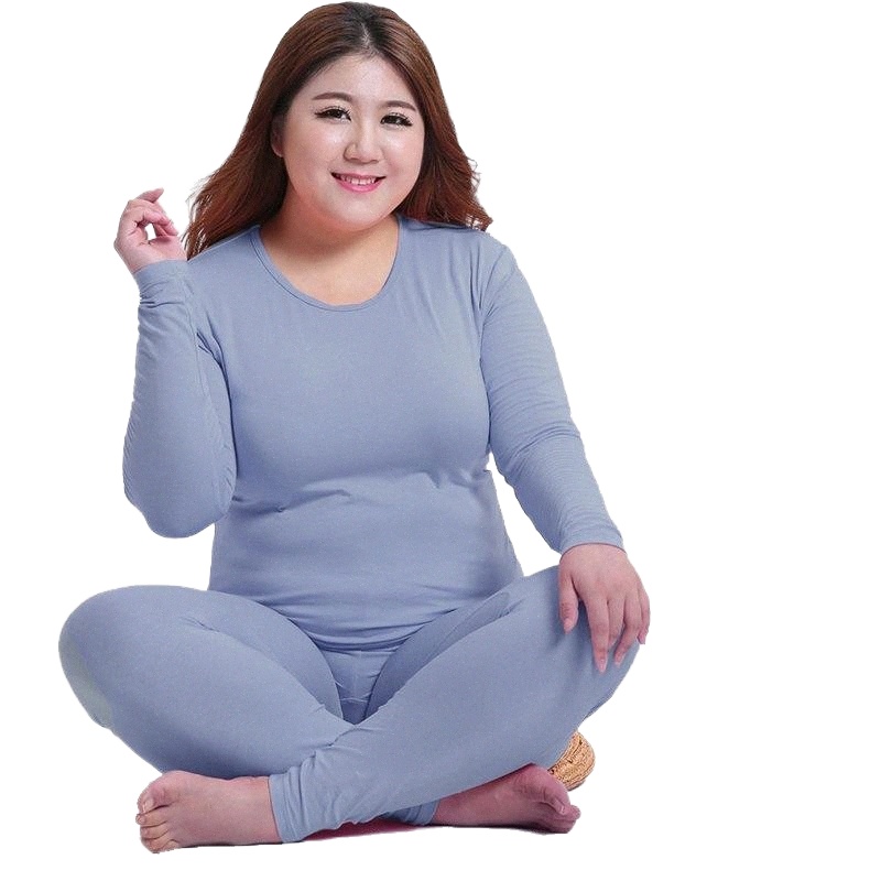 men's Thermal Underwear Autumn Clothes Trousers 180 Kg Fat Base Ladies Thin Suit Women Plus Increase v0JJ#