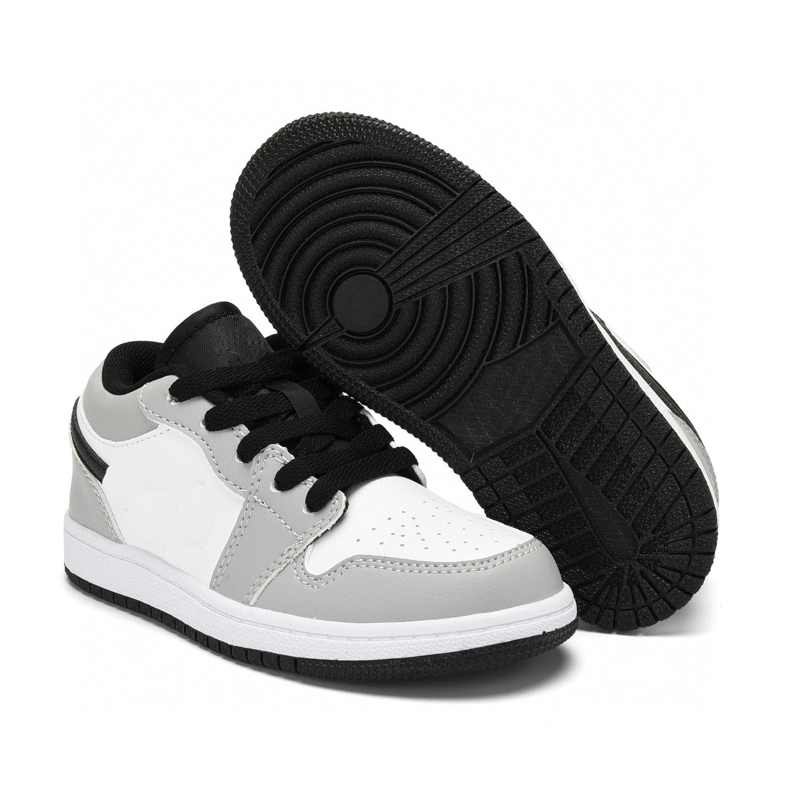 

2022 Kids 1 Low Light Smoke Grey GS 553560-030 Children's Basketball Shoes Grey Sneakers US Size 7.5C-5Y EUB Size 24-37, Gray